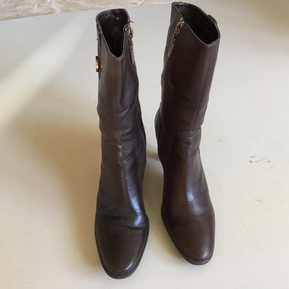 Carlos Santana Shoes - Carlos Santana Leather Mid Calf Fashion Boots